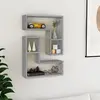 vidaXL Étagères murales 2pcs Sonoma gris 50x15x50 cm Bois d’ingénierie