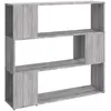 vidaXL Bibliothèque/Séparateur de pièce Sonoma gris 100x24x94 cm