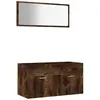 vidaXL Ensemble de meubles de salle de bain 2 pcs Chêne fumé