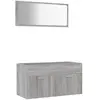 vidaXL Ensemble de meubles de salle de bain 2 pcs Sonoma gris