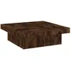 vidaXL Table basse Chêne fumé 90x90x28 cm Bois d'ingénierie