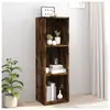 vidaXL Bibliothèque/Meuble TV chêne fumé 36x30x114cm bois d'ingénierie