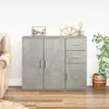 vidaXL Buffet Gris béton 91x29,5x75 cm Bois d'ingénierie