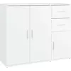 vidaXL Buffet Blanc 91x29,5x75 cm Bois d'ingénierie