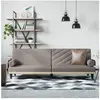 vidaXL Canapé-lit avec accoudoirs taupe tissu
