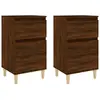 vidaXL Tables de chevet 2 pcs chêne marron 40x35x70 cm