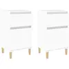 vidaXL Tables de chevet 2 pcs blanc 40x35x70 cm