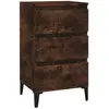 vidaXL Table de chevet chêne fumé 40x35x70 cm bois d'ingénierie