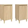 vidaXL Tables de chevet 2pcs chêne sonoma 40x35x70cm bois d'ingénierie