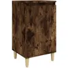 vidaXL Table de chevet chêne fumé 40x35x70 cm bois d'ingénierie