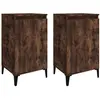 vidaXL Tables de chevet 2 pcs chêne fumé 40x35x70 cm bois d'ingénierie