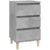 vidaXL Table de chevet gris béton 40x35x70 cm bois d'ingénierie