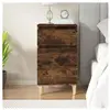 vidaXL Table de chevet chêne fumé 40x35x70 cm bois d'ingénierie