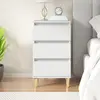 vidaXL Table de chevet blanc 40x35x70 cm bois d’ingénierie