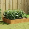 vidaXL Lit surélevé de jardin 100x100x41 cm acier corten