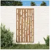 vidaXL Décoration murale jardin 105x55 cm acier corten design bambou