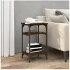 vidaXL Table d'appoint Chêne marron 35x30x60 cm Bois d'ingénierie