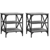 vidaXL Tables d'appoint 2 pcs Sonoma gris 40x42x50 cm Bois ingénierie