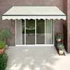 vidaXL Vidaxl Auvent Rétractable Crème 3x2,5 M Tissu Et Aluminium