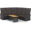 vidaXL Salon de jardin 2 pcs avec coussins Noir Résine tressée