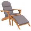 vidaXL Chaise de jardin Adirondack et repose-pieds bois massif acacia