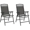 vidaXL Chaises de jardin pliables lot de 2 en acier et textilène