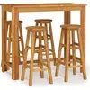 vidaXL Ensemble de bar de jardin 5 pcs bois d'acacia solide
