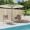 Chaises longues pliables 2 pcs taupe textilène et acier Vidaxl Taupe