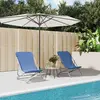 vidaXL Chaises de plage pliantes 2pcs textilène acier enduit de poudre