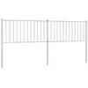 vidaXL Tête de lit métal blanc 193 cm