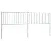 vidaXL Tête de lit métal blanc 200 cm