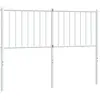 vidaXL Tête de lit métal blanc 120 cm