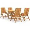 vidaXL Ensemble à manger de jardin 7 pcs Bois de teck solide