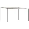 vidaXL Belvédère blanc 4x4 m 180 g/m² tissu et acier