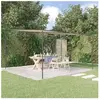vidaXL Belvédère beige 4x4 m 180 g/m² tissu et acier