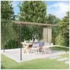 vidaXL Auvent taupe 4x3 m 180 g/m² tissu et acier