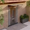 vidaXL Auvent de porte Noir 152,5x90 cm Polycarbonate
