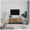 vidaXL Meuble TV 105x30x45 cm bois d'ingénierie et fer 352099
