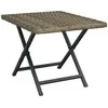 vidaXL Table pliable gris 45x35x32 cm résine tressée