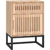 vidaXL Table de chevet 40x30x55,5 cm bois d’ingénierie et fer