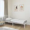 vidaXL Cadre de lit métal avec tête de lit blanc 80x200 cm