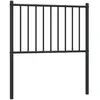 vidaXL Tête de lit métal noir 75 cm