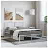 vidaXL Cadre de lit métal avec tête de lit blanc 135x190 cm