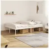 vidaXL Cadre de lit métal avec tête de lit blanc 140x200 cm