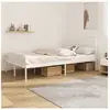 vidaXL Cadre de lit métal avec tête de lit blanc 120x190 cm
