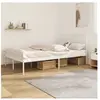 vidaXL Cadre de lit métal avec tête de lit blanc 120x200 cm