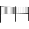 vidaXL Tête de lit métal noir 200 cm