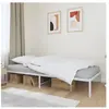 vidaXL Cadre de lit métal blanc 100x200 cm