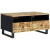 vidaXL Table basse 80x54x40 cm Bois de manguier solide et d'ingénierie
