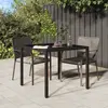 vidaXL Vidaxl Table De Salle À Manger Marron 90x90x75 Cm Poly Rotin